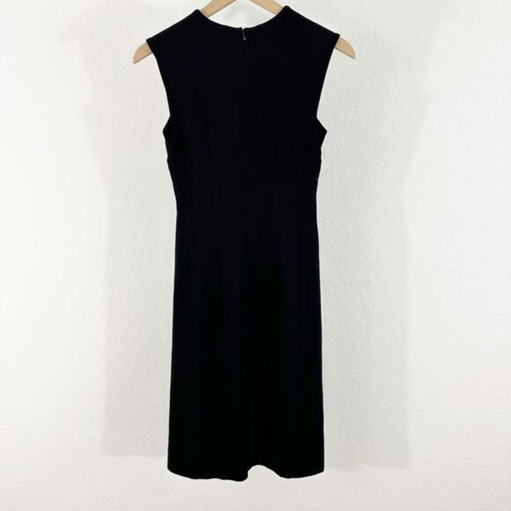 MM. Lafleur Katie Ponte Front Slit Career Sheath Midi Dress Black Size 4 - Picture 6 of 10